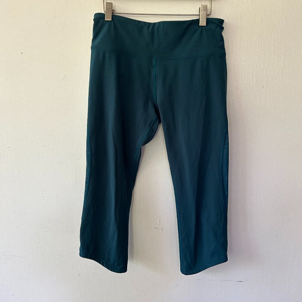 Lorna Jane Capri Leggings Womens Small Blue Green Activewear Athletic Pants‎